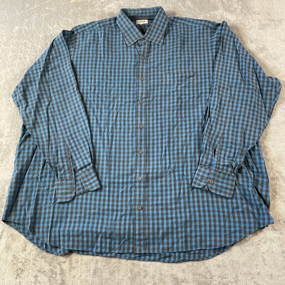 Hamilton Shirt Co Mens 16.5/33 Plaid Office Business‎ Preppy Luxury Casual